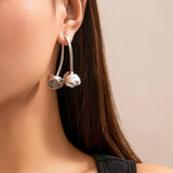 SWEET DOPAMINE ALLOY CHERRY FLOWER EARRINGS_CWAJE1911