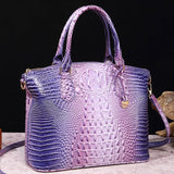 CLASSY CROCODILE PATTERN TOP HANDLE BAG_CWAB0572