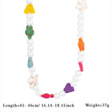 Unique Baroque Turquoise Heart Flower Necklace_Cwmm7535