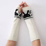 Fashionable Bunny Head Open Finger Knitted Sleeves_Cwag0106