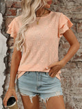 Solid-Color Round-Neck Short-Sleeved T-Shirt