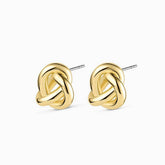 IRREGULAR LINE CURVE STUDS 18K GOLD PLATED_CWAJE4984