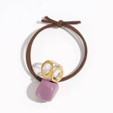 DOUBLE LAYER HOLLOW SQUARE RHINESTONE HAIR ROPE_CWAHA2335