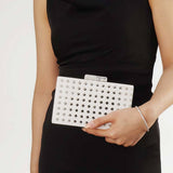 Vintage Rattan Acrylic Clutch Chain Shoulder Bag_Cwab5865