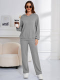Waffle Two-Piece Loungewear With Long Sleeves