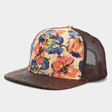 PRINTED STRAW MESH BASEBALL CAP SUMMER UNISEX_CWAH1628