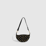 Studded Polka Dot Punk Shoulder Bag For Women_Cuab00617