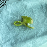 MAPLE LEAF PEARL ACETATE HAIR CLAW ELEGANT CLIP_CWAHA6019