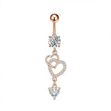 FAN SHAPE CZ BELLY RING HYPOALLERGENIC STYLE_CWMM9198