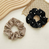 BEADED LARGE INTESTINE HAIR RING SCRUNCHIES_CWAHA2881