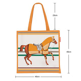 FASHION WARHORSE STRIPED CANVAS HANDBAG_CWAB5124