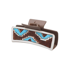 Western Cactus Leather Hair Claw Shark Clip_Cwasc1629