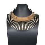 METAL FLOWER PUNK FASHION NECKLACE SET_CWMM4927