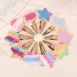 GLITTER BB CLIP SET WITH STARS HEARTS FOR GIRLS_CWAHA6714