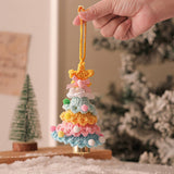 Plush Christmas Ornament Knitted Tree Hanging_Cuab00751