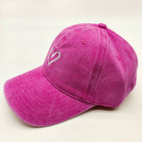 SPRING SUMMER WASH HEART BASEBALL CAP SUN HAT CWAH0012