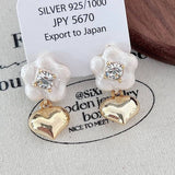 FASHION FLOWER HEART EARRINGS_CWAJE2044