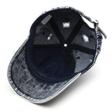 Washed Distressed White Denim Baseball Cap Outdoor_Cwah1855