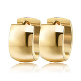 SMALL 18K GOLD HUGGIE HINGED HOOP EARRINGS_CWAJE0568