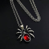 Trendy Retro Halloween Spider Pendant Necklace