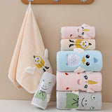 ANIMAL KINGDOM EMBROIDERED CORAL FLEECE TOWEL_CWMM2323