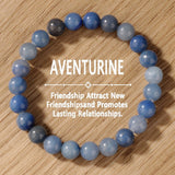 Crystal Natural Stone Beaded Bracelet Unisex_Cwmm11267