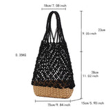 HANDMADE GRID HOLLOW SHOULDER WOVEN BAG_CWAB2026