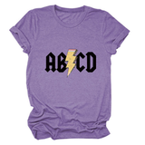 SUMMER NEW ARRIVAL PLUS SIZE TEE WITH LIGHTNING_CWTTS1476