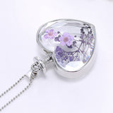 HEART CRYSTAL PLANT DRIED FLOWER NECKLACE_CWAJE2432