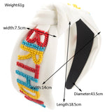 NEW HANDMADE RICE BEAD KNOTTED HEADBAND_CWAHA1785