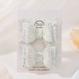 CUTE CARTOON GLITTER BOW HAIR CLIP SET_CWAHA6730
