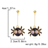 PUMPKIN SKULL BAT FUNNY HALLOWEEN EARRINGS_CWAJE2429