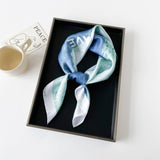 LETTER PRINT SATIN SQUARE SCARF FOR WOMEN_CWASC0810