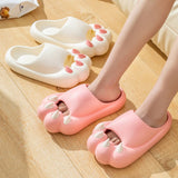 Valentine Day Home Indoor Cute Cat Claw Slippers_Cwshs0544