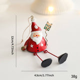 METAL SANTA ORNAMENT CHRISTMAS TREE TABLE DECOR_CWMM9745