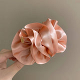 Satin Puff Hair Clip Bun Twist Claw Clip_Cwaha08221
