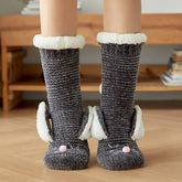 HOME RABBIT EARS WARM PLUSH INDOOR SLIPPERS_CWMS0721