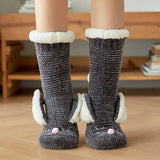 HOME RABBIT EARS WARM PLUSH INDOOR SLIPPERS_CWMS0721