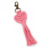OVE PENDANT WOVEN KEYCHAIN COLORFUL HEART CHARM_CWMM6876