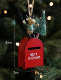 IRON PAINTED MAILBOX VINTAGE CHRISTMAS HANGING_CWMM9780