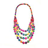 HANDMADE WOODEN BEADED MULTI LAYERED NECKLACE_CWMM4932