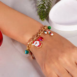 CHRISTMAS BELL WREATH PULL OUT BRACELET_CWAJE2392