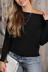 Women Fashion Long Sleeved Knit Shirt_Cwoswl1831