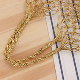GOLD AND SILVER THREAD HANDMADE CROCHET BAG_CWAB2097