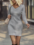 Waist Slimming Casual Holiday Woolen Dress