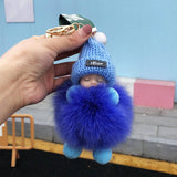 FURRY BALL PENDANT SLEEPING DOLL PENDANT KEYCHAIN_CWMM2513