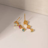 Women 18K Colored Zircon Earrings_Cwaha0908