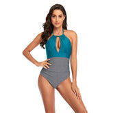 OPEN BACK HOLLOW TIE ONE PIECE SWIMSUIT_CWMW0304