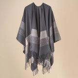 FASHIONABLE WARM STRIPED COLOR MATCHING SHAWL_CWMM2087
