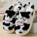 CUTE CARTOON COW STYLE WINTER COTTON SLIPPERS_CWMM3072